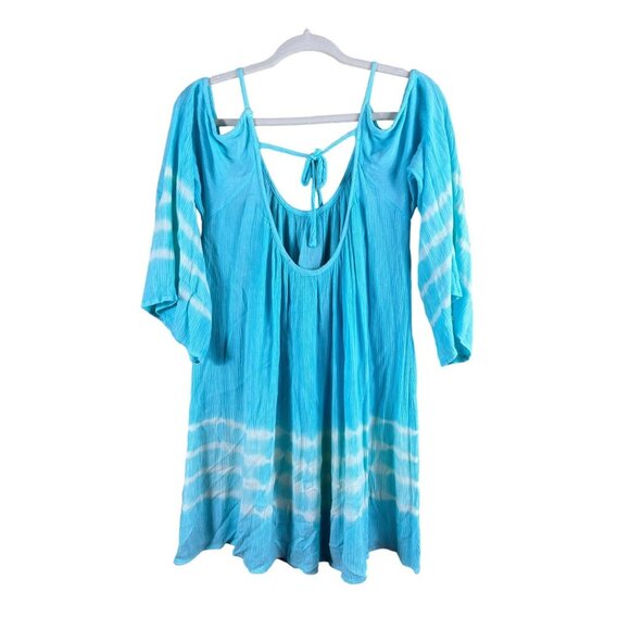 Umgee Women's Light Blue Tie Dye Dress - Picture 2 of 7